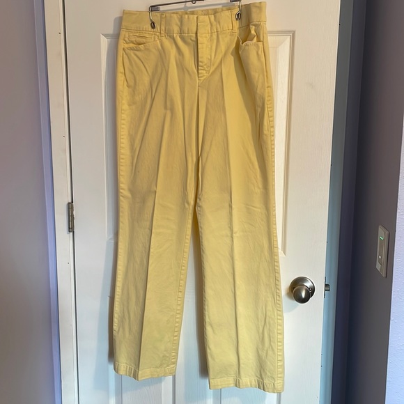 JM Collection yellow trousers size 10 - Picture 1 of 4